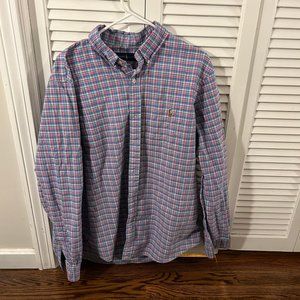 Polo Ralph Lauren Blue/Purple and White Checkered XL Shirt
